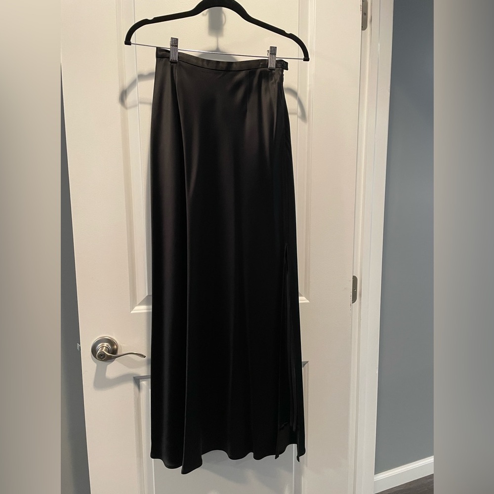 Ann Taylor Black Satin Maxi Skirt - Picture 6 of 15